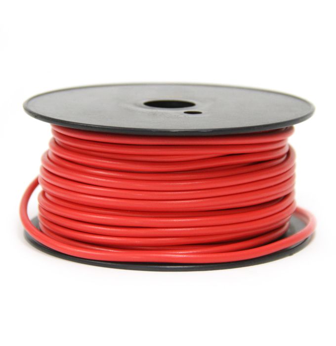 Fil électrique simple Fil 1 brin 14 GA rouge 100' SMARTOW chez Voiturettes Experts