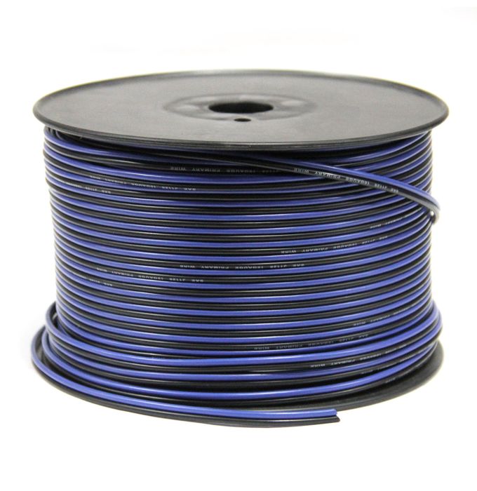 Câble multi-conducteurs Fil 2 brins 16 GA bleu/noir 500' SMARTOW chez Voiturettes Experts