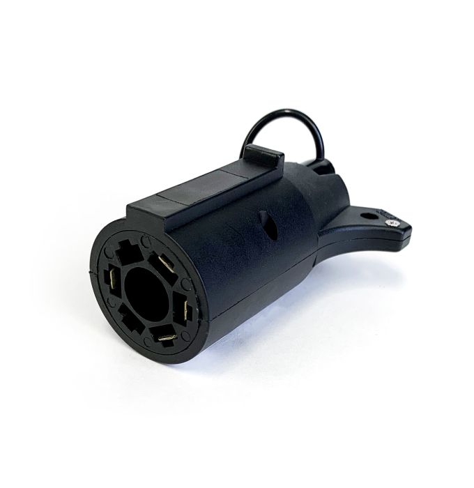 Adaptateur Adaptateur 7 brins ronds (auto) à 4 brins plats (remorque) avec  chez Voiturettes Experts