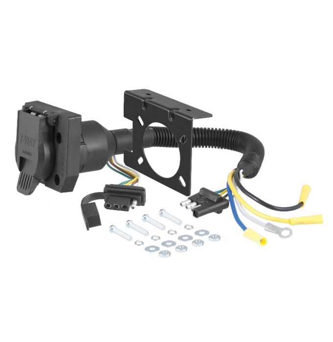 Adaptateur Adaptateur 4 brins plats (auto) à 7 brins (remorque) et double s chez Voiturettes Experts