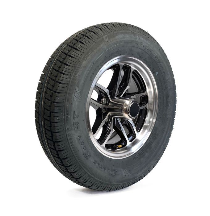 Remorque Pneu radial 175/80R13 6 plis 1360 lbs Castle Rock et jante 13