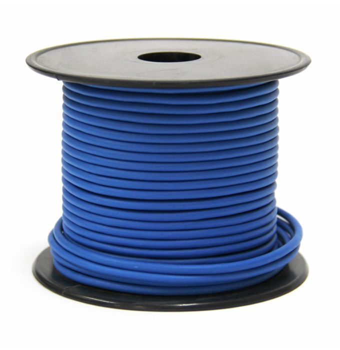 Fil électrique simple Fil 1 brin 16 GA bleu 100' SMARTOW chez Voiturettes Experts