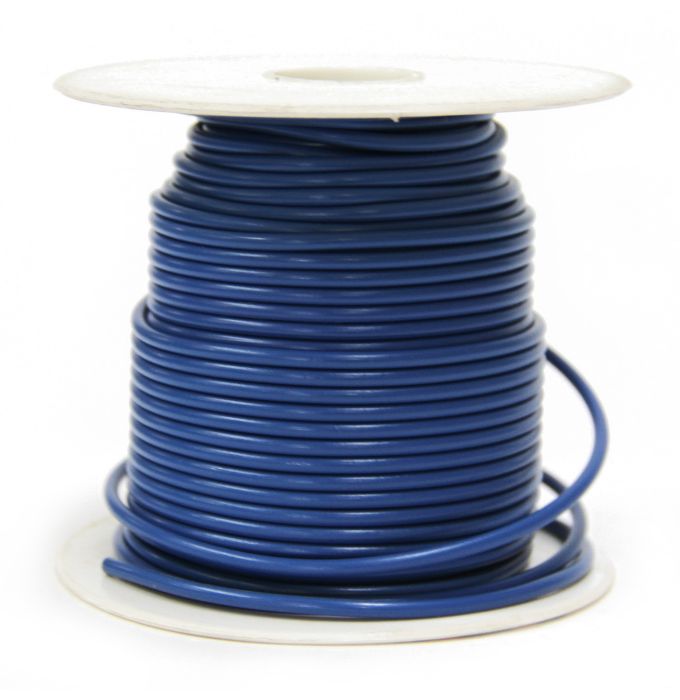 Fil électrique simple Fil 1 brin 16 GA bleu 100' TECHSPAN chez Voiturettes Experts